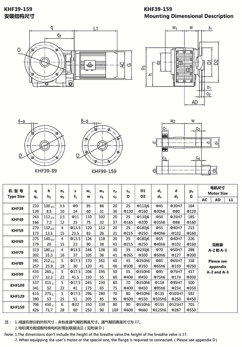 KHF39-159安裝結構尺寸